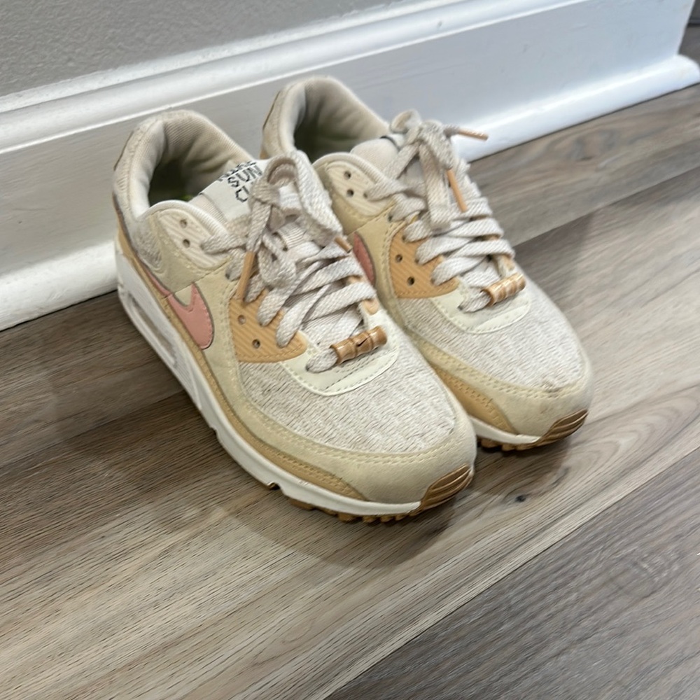 Stylish Cream and Pink Sneakers